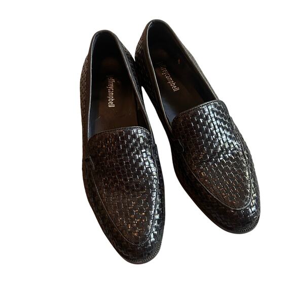 Jeffrey Campbell Black Woven Leather Loafers Sise Womens 8 - Picture 3 of 8